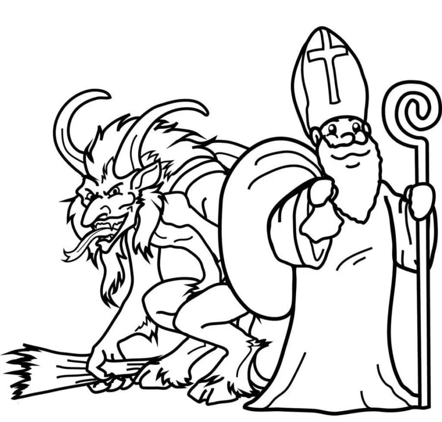 Weihnachts-Krampus-Ausmalbilder 28