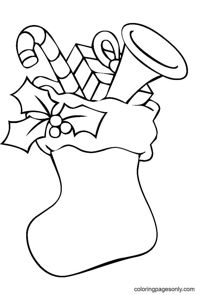 Calcetines Navidenos Para Colorear 19
