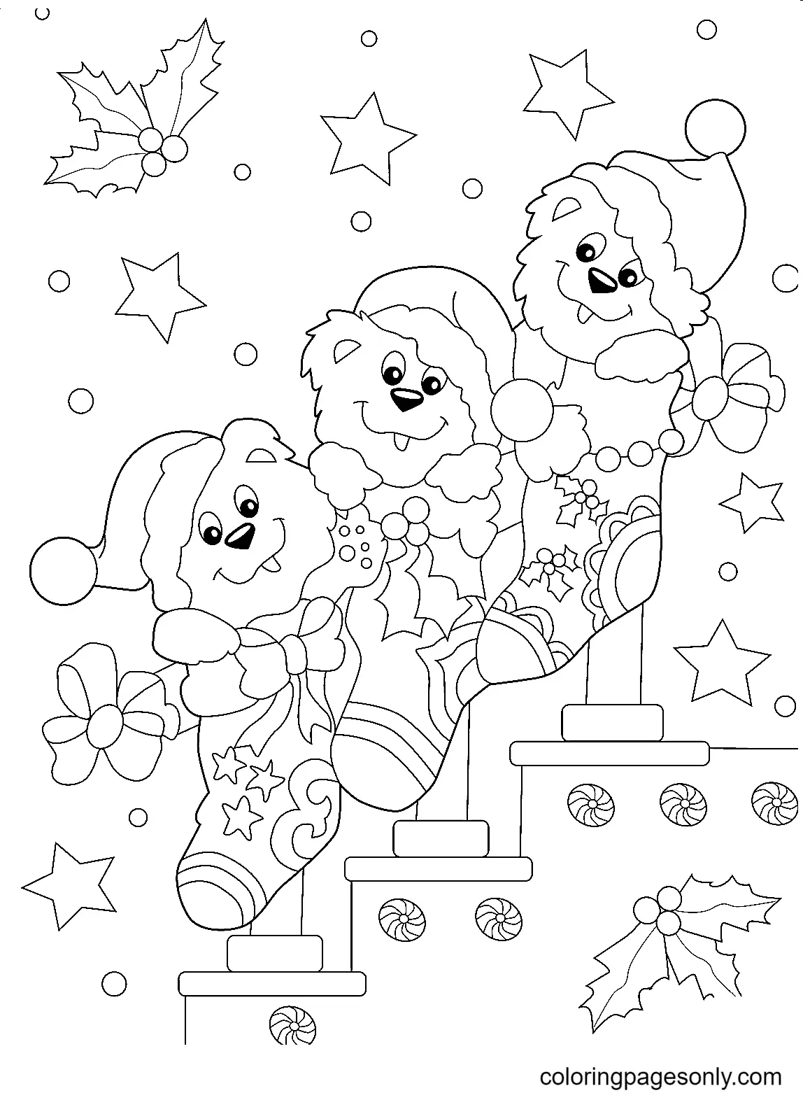Calcetines Navidenos Para Colorear 49