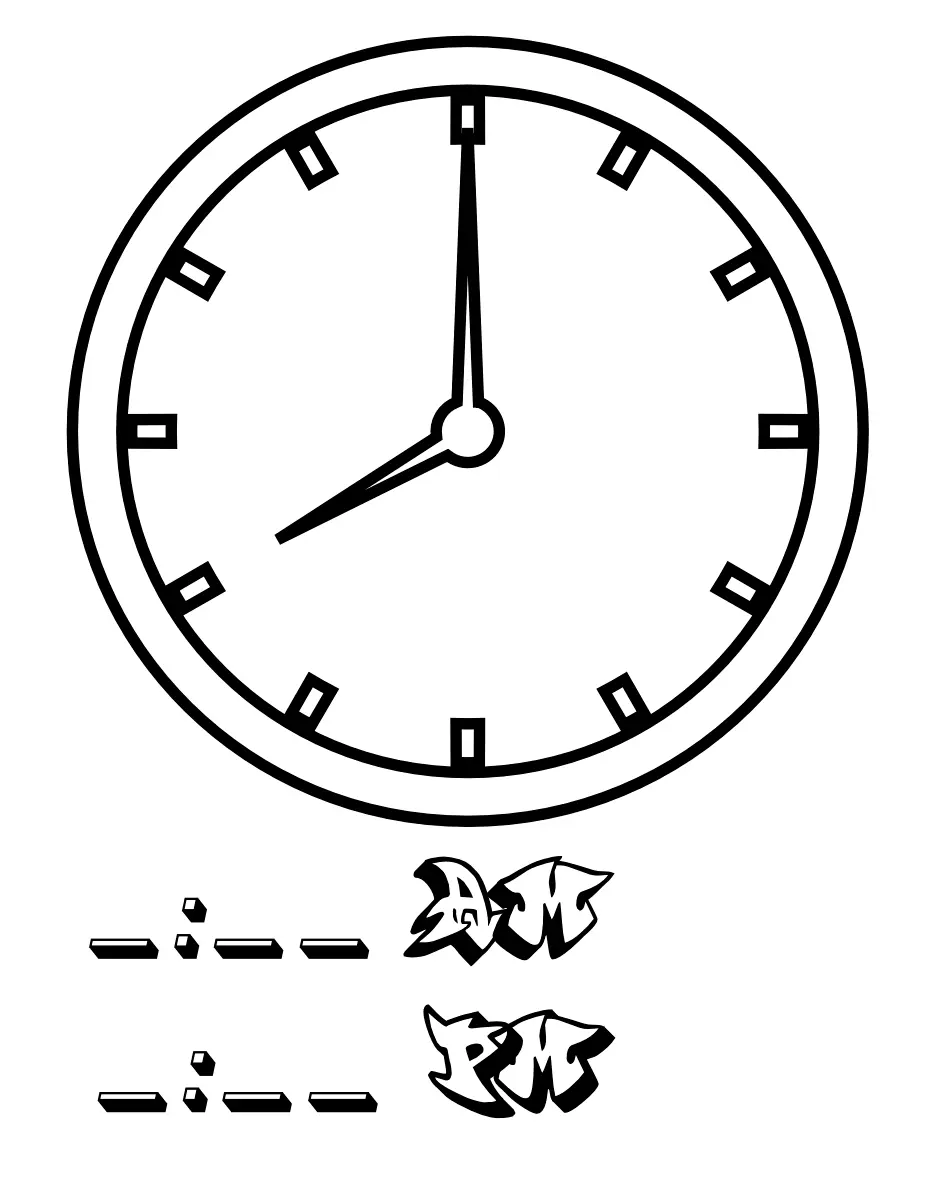 Uhr Ausmalbilder 50