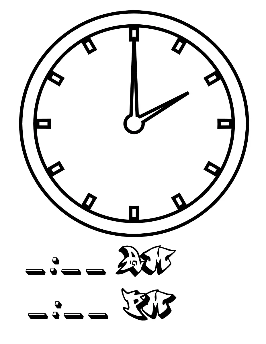 Uhr Ausmalbilder 58