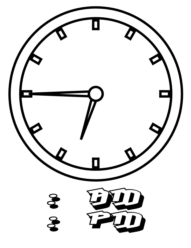 Uhr Ausmalbilder 59