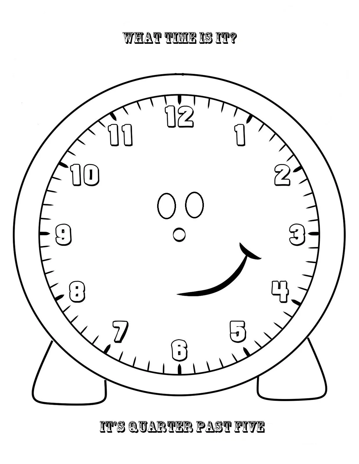Uhr Ausmalbilder 84