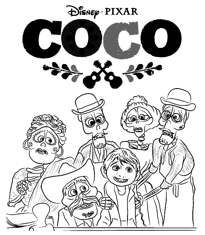 Coco Coloring Pages 7