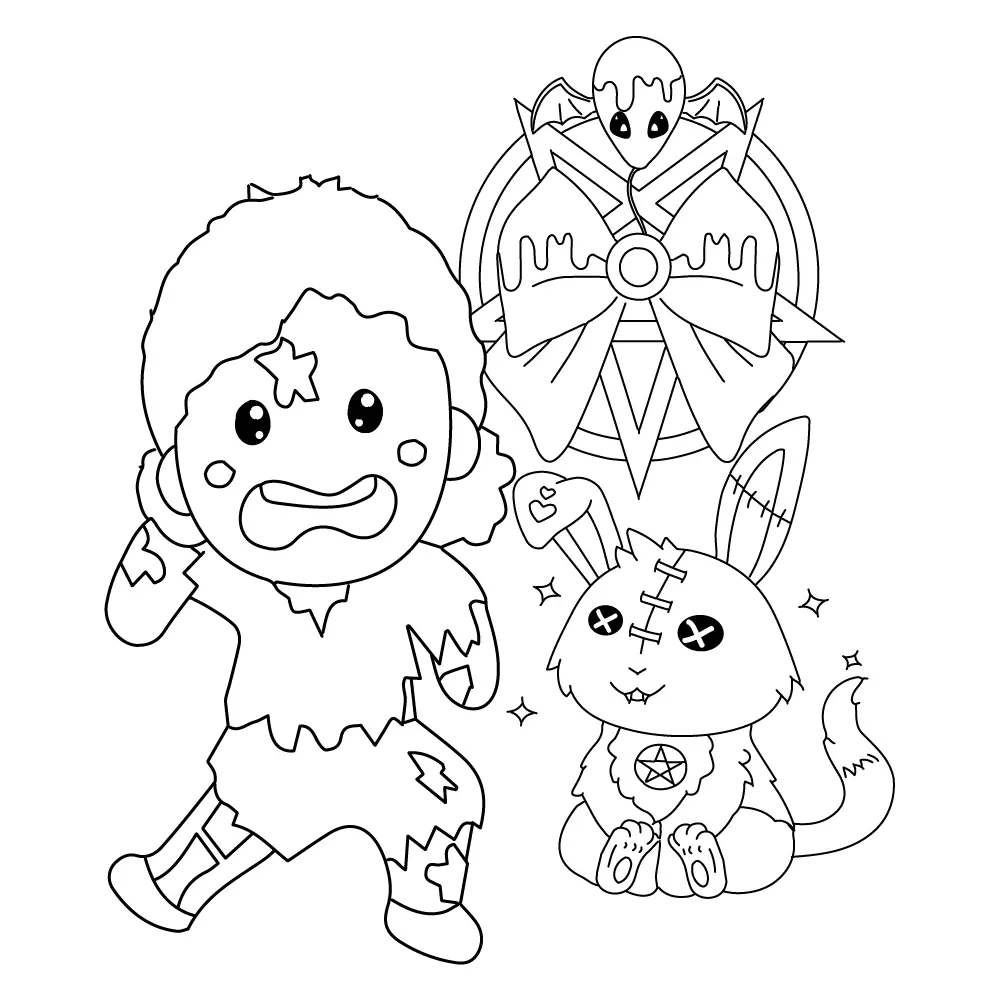 Creepy Kawaii Coloring Pages