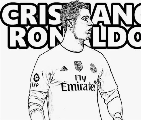 Cristiano Ronaldo Para Colorear 8
