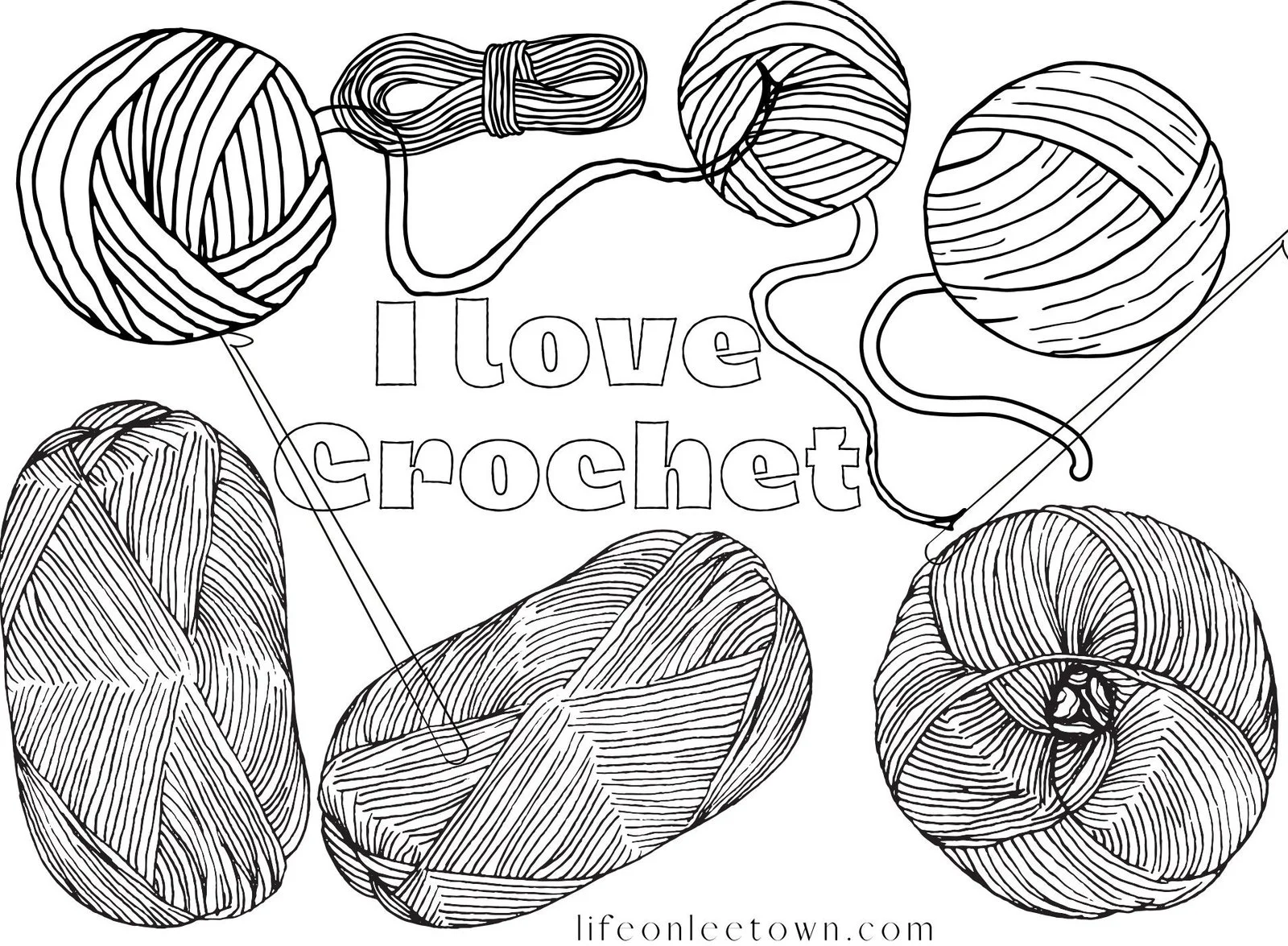 Crochet Coloring Pages 6