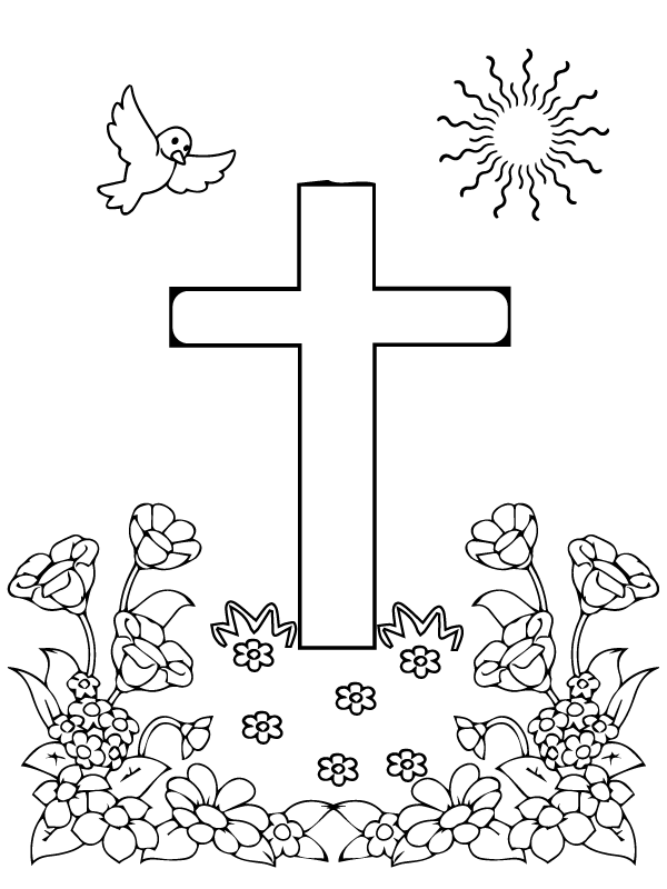 Cruz Para Colorear