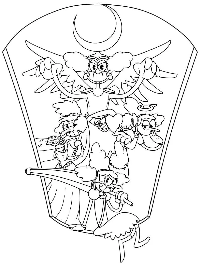 Cuphead Coloring Pages 29