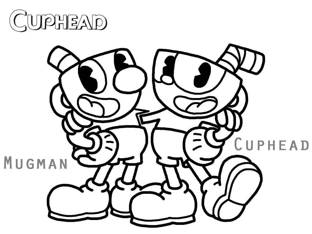 Cuphead Coloring Pages 4