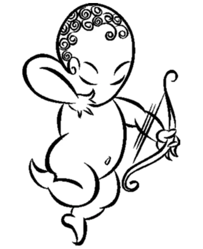 Cupido Para Colorear 12