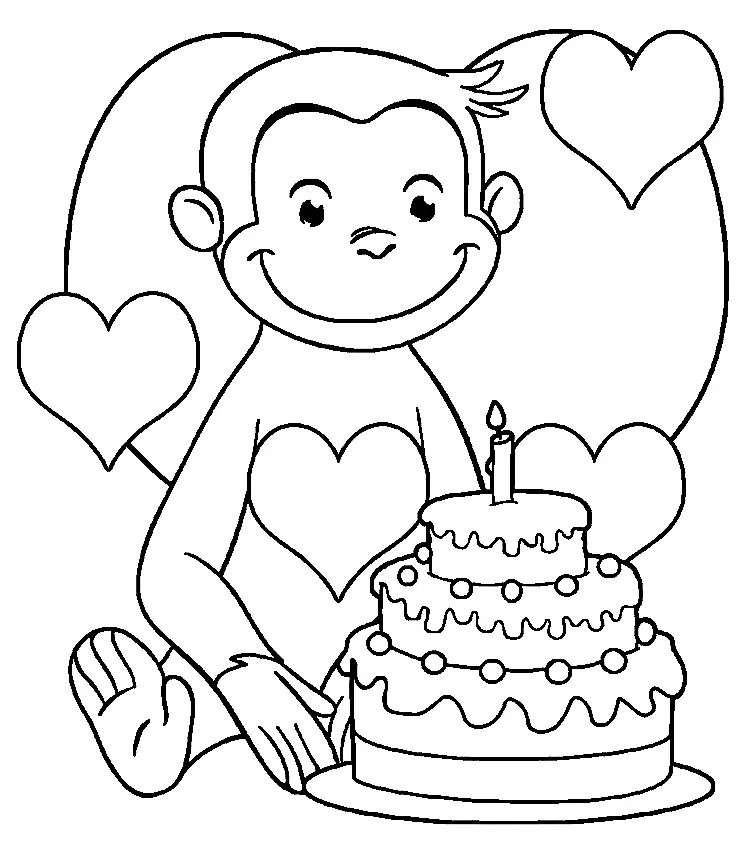 Curious George Coloring Pages 1