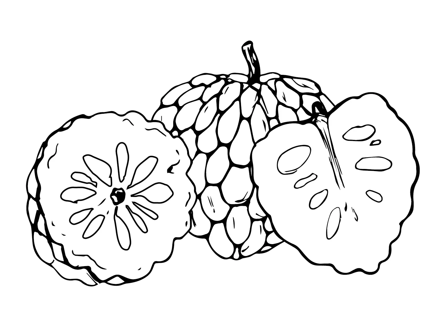 Custard Apple Coloring Pages 7