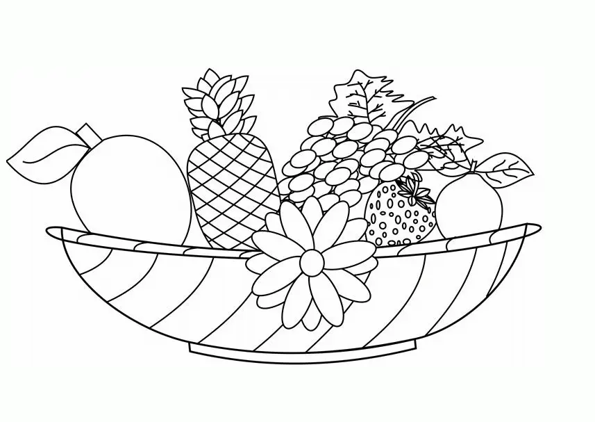 Cute Fruit Coloring Pages 12