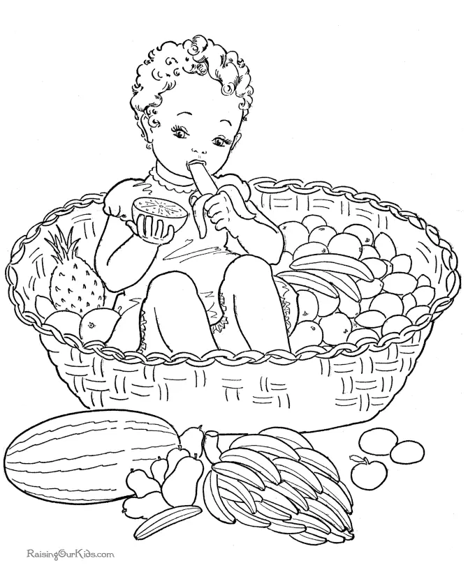 Cute Fruit Coloring Pages 35