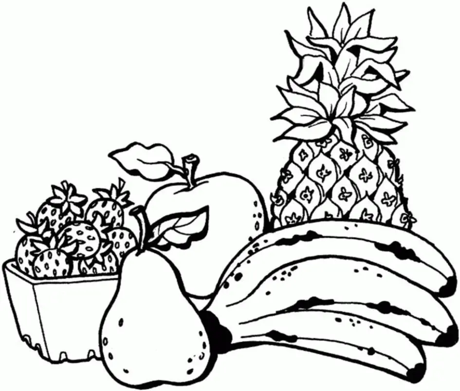 Cute Fruit Coloring Pages 8