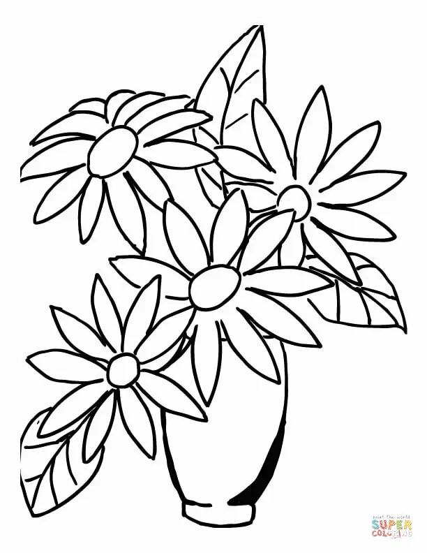 Desenhos de Margaridas Para Colorir 33