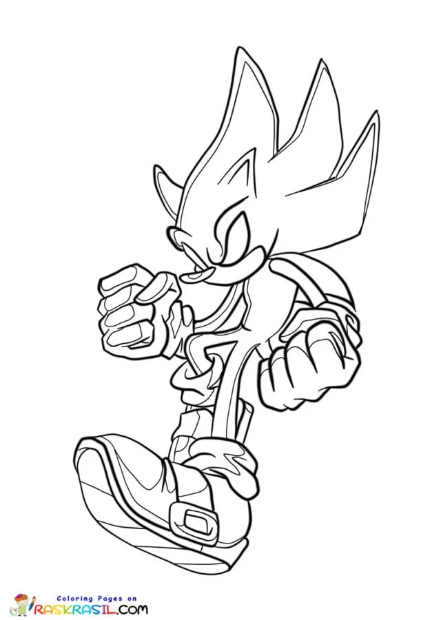 Dunkle Sonic Ausmalbilder 9