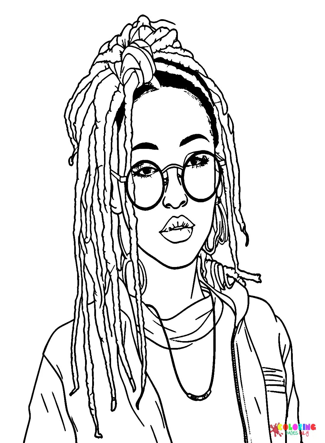 Dreadlocks Coloring Pages 1