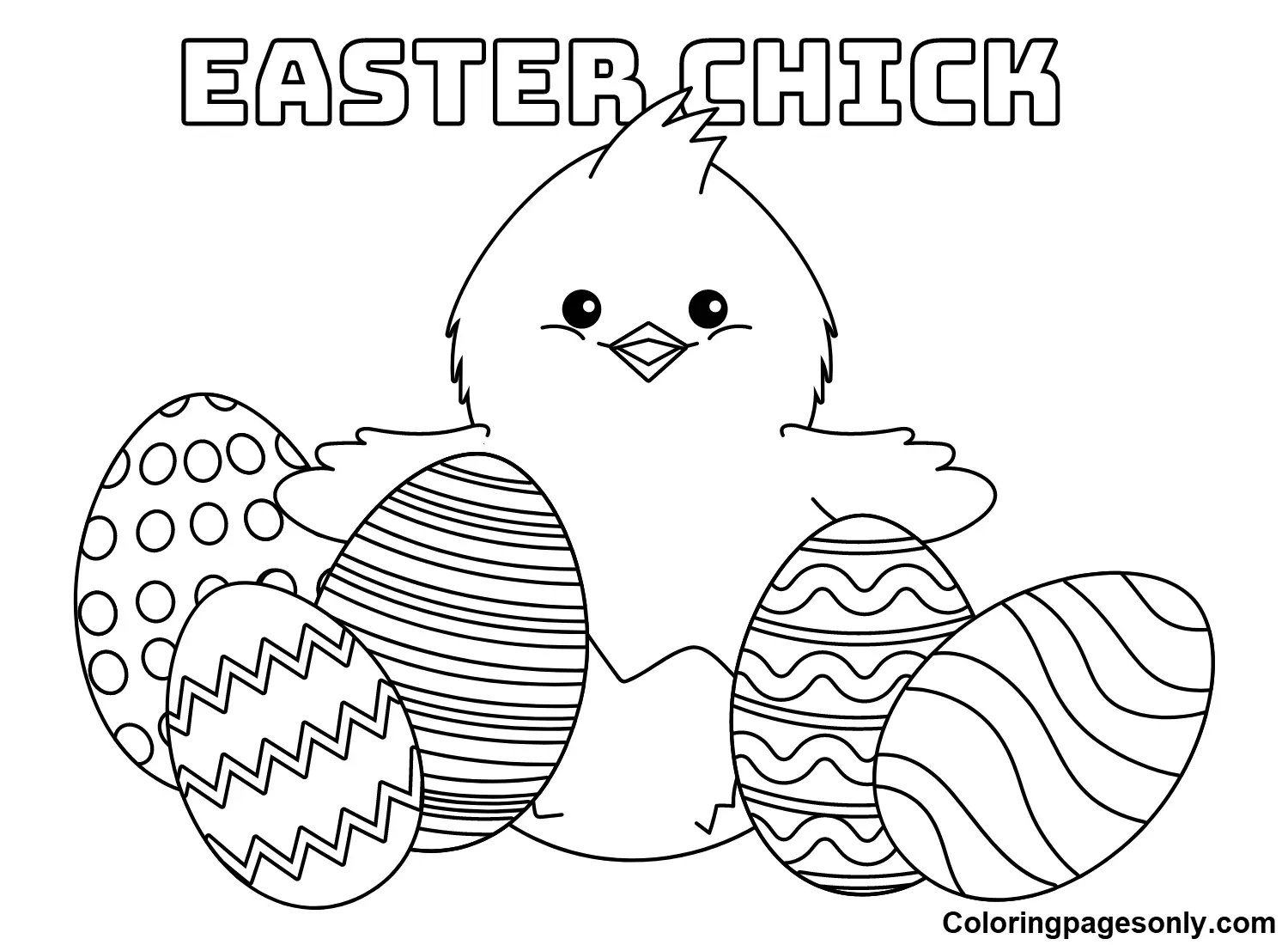 Easter Chick Coloring Pages 6