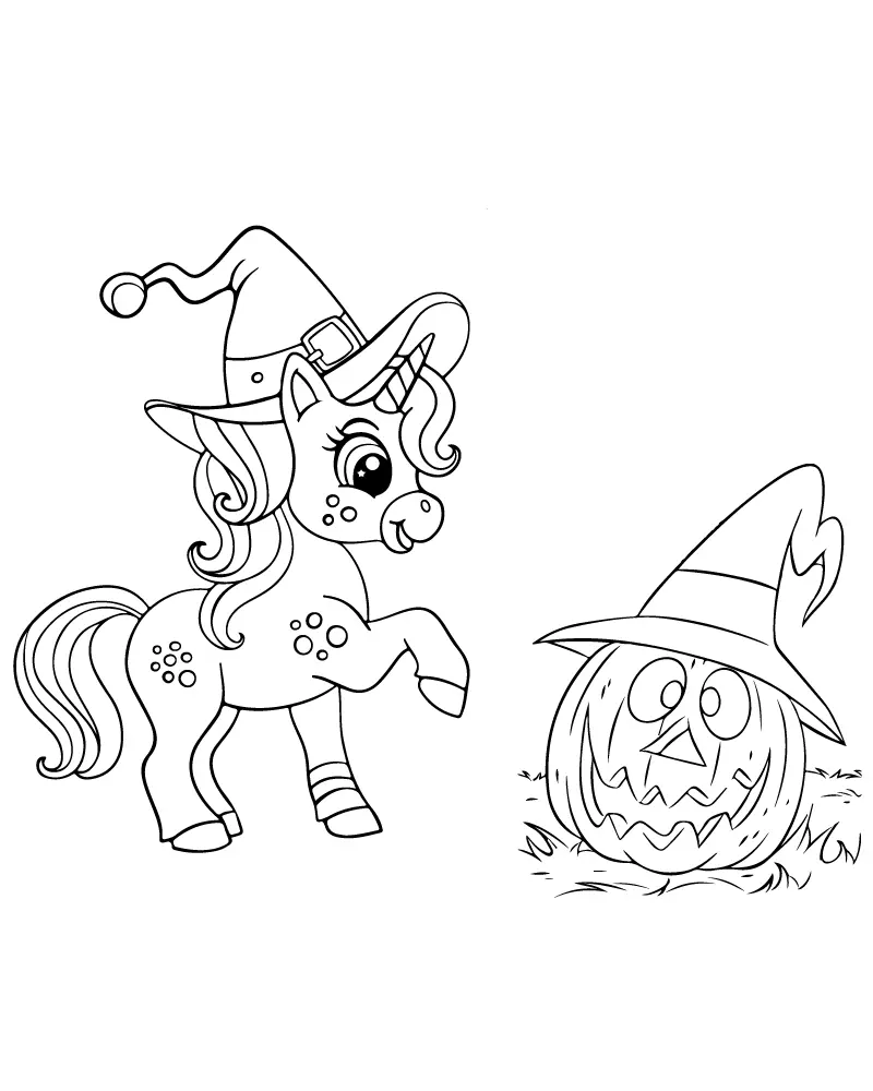 Einfache süße Halloween Ausmalbilder 22