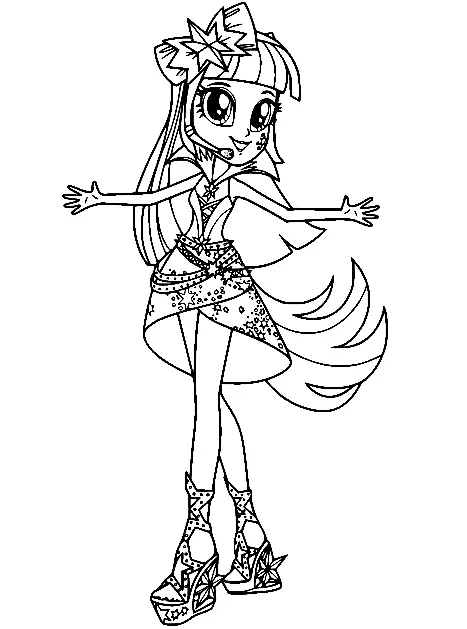 Desenhos de Equestria Girls Para Colorir 23
