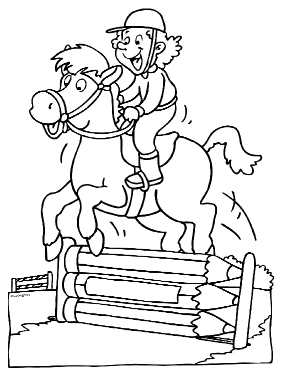 Equestrian Sports Coloring Pages 23