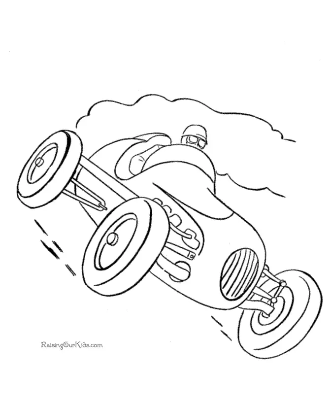 F1 Car Coloring Pages