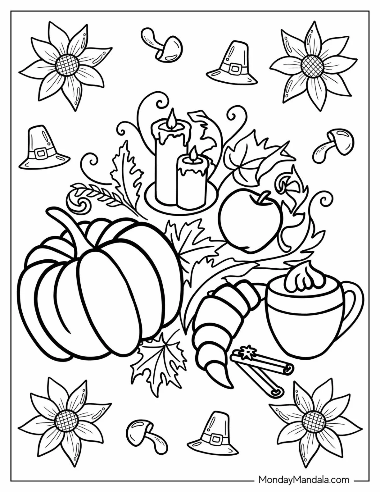 Herbst Ausmalbilder für Erwachsene 25
