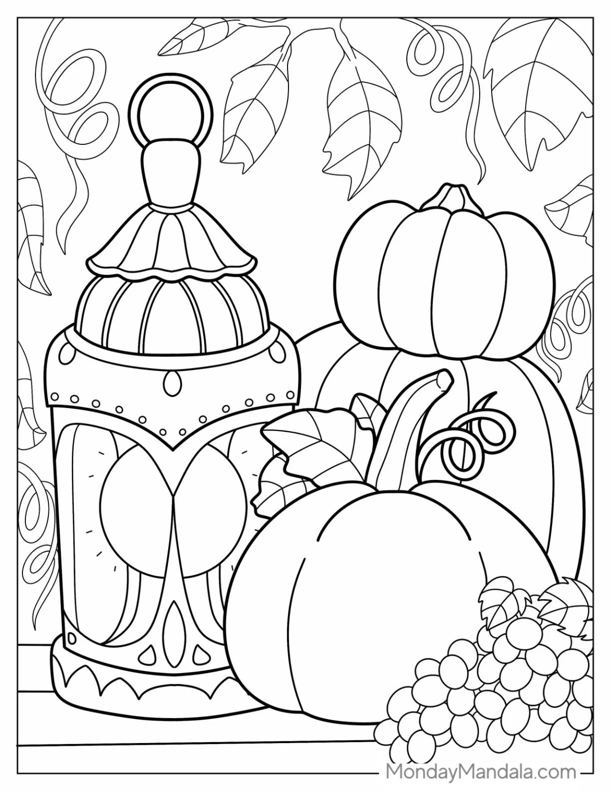 Herbst Ausmalbilder für Erwachsene 9