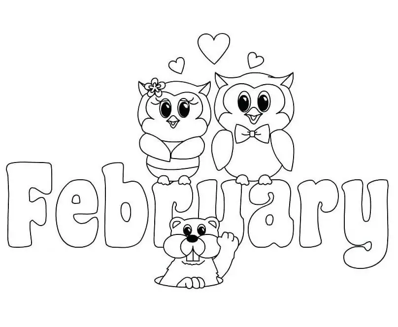 February Coloring Pages