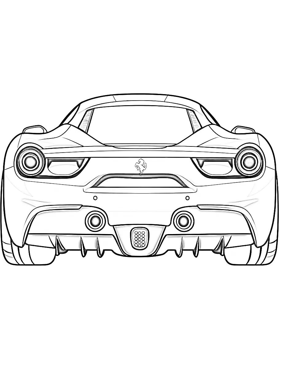 Ferrari Para Colorir 23