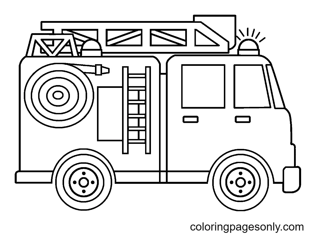 Fire Truck Coloring Pages 10