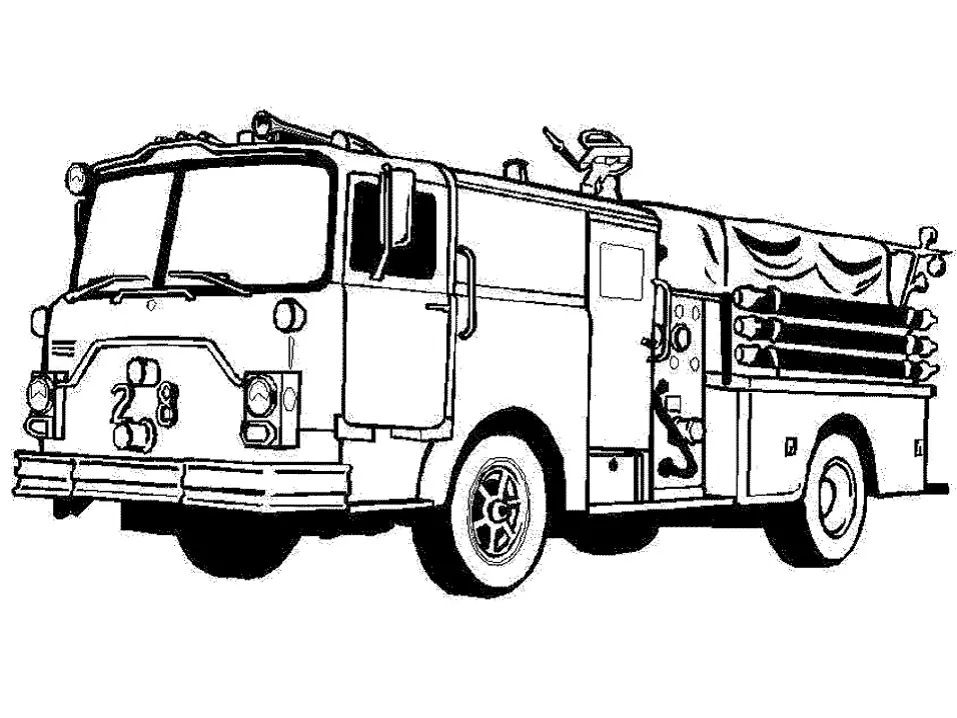 Fire Truck Coloring Pages 47