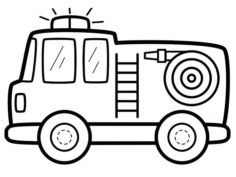 Fire Truck Coloring Pages 9