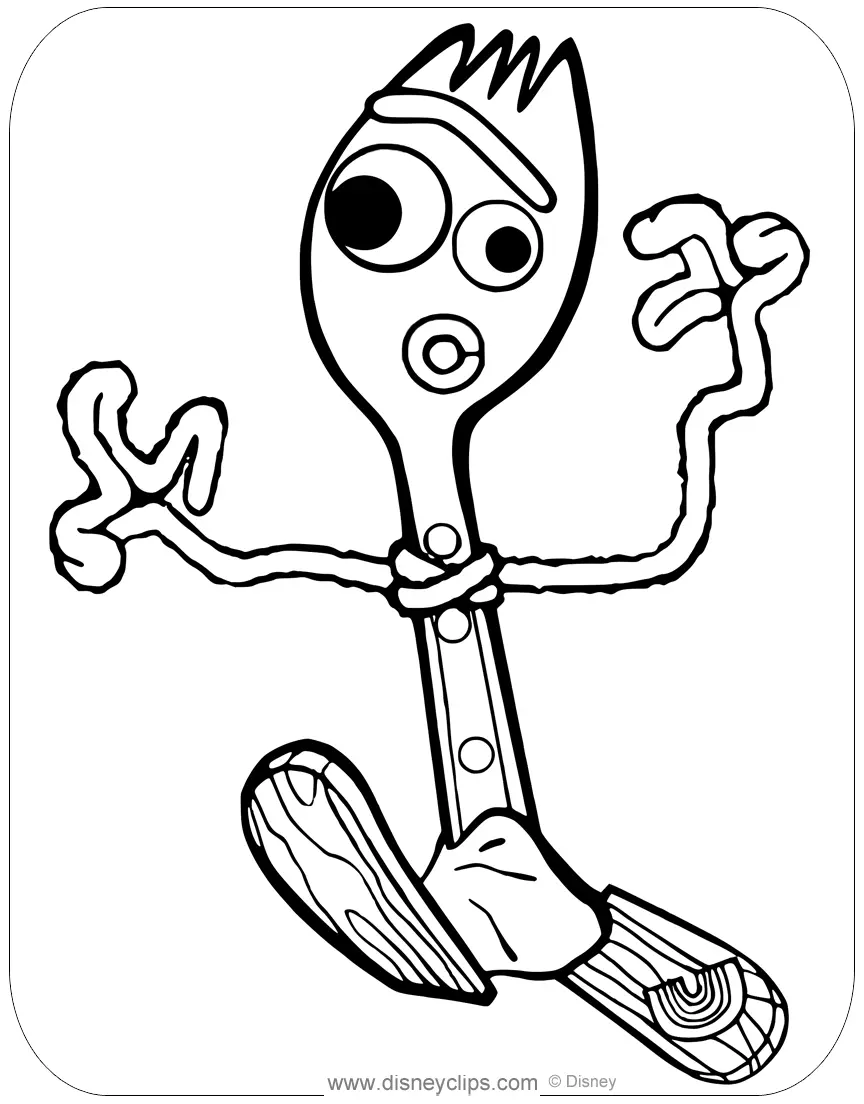 Forky Coloring Pages 1