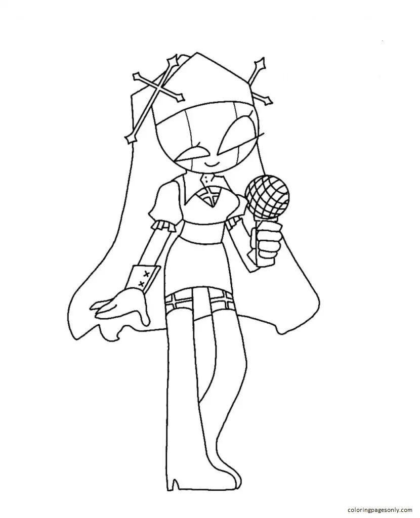 Friday Night Funkin Coloring Pages 17