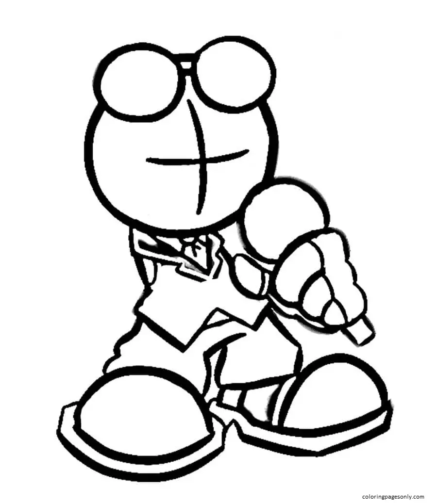 Friday Night Funkin Coloring Pages 46