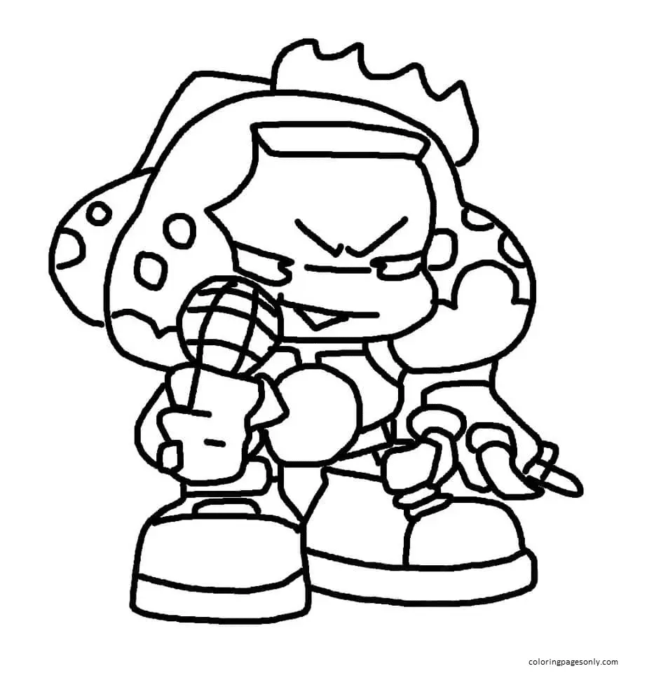 Friday Night Funkin Coloring Pages 66