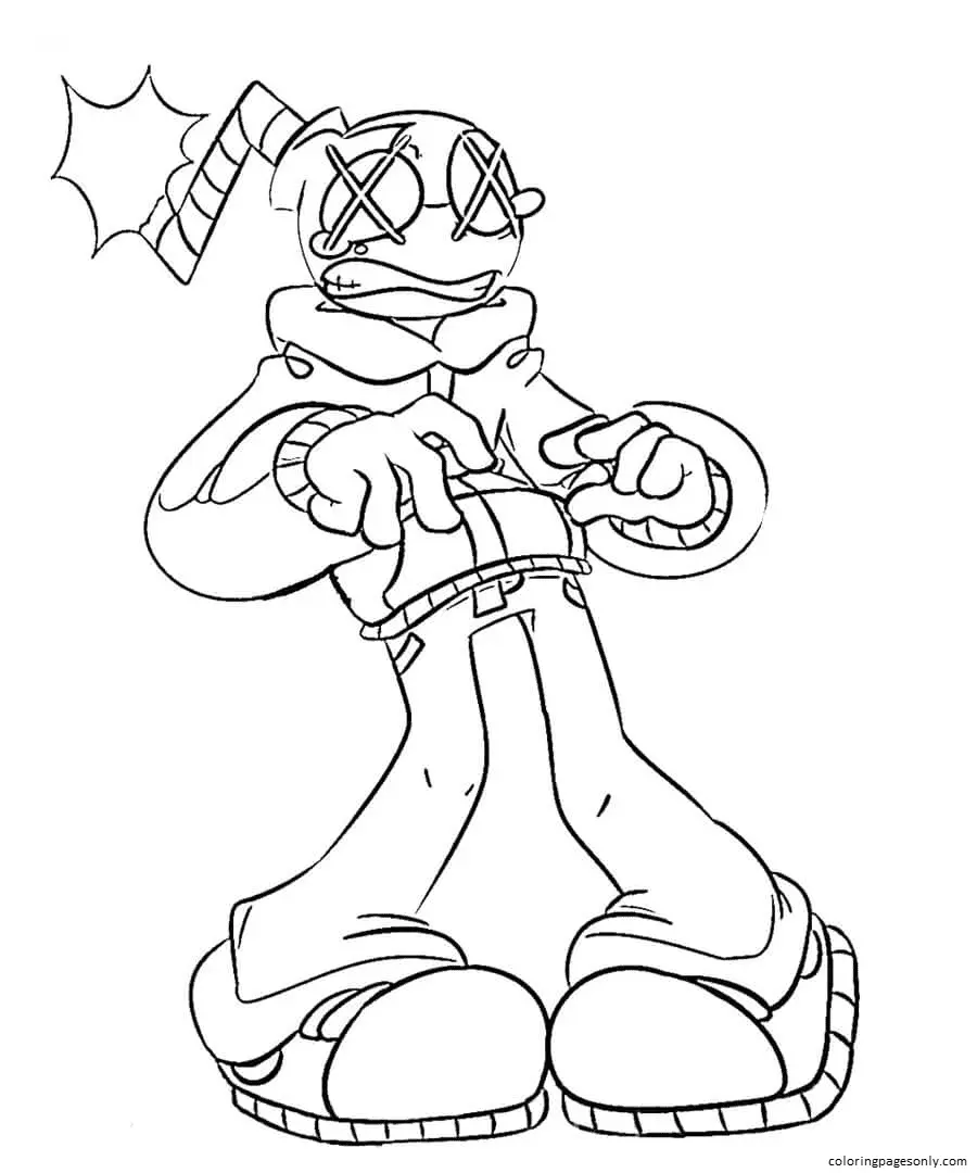 Friday Night Funkin Coloring Pages 79