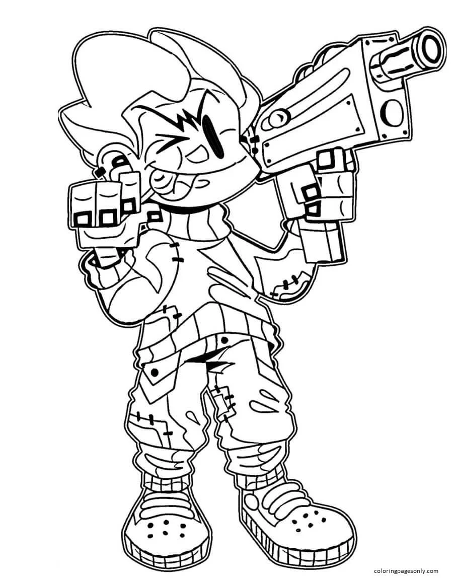 Friday Night Funkin Coloring Pages 83