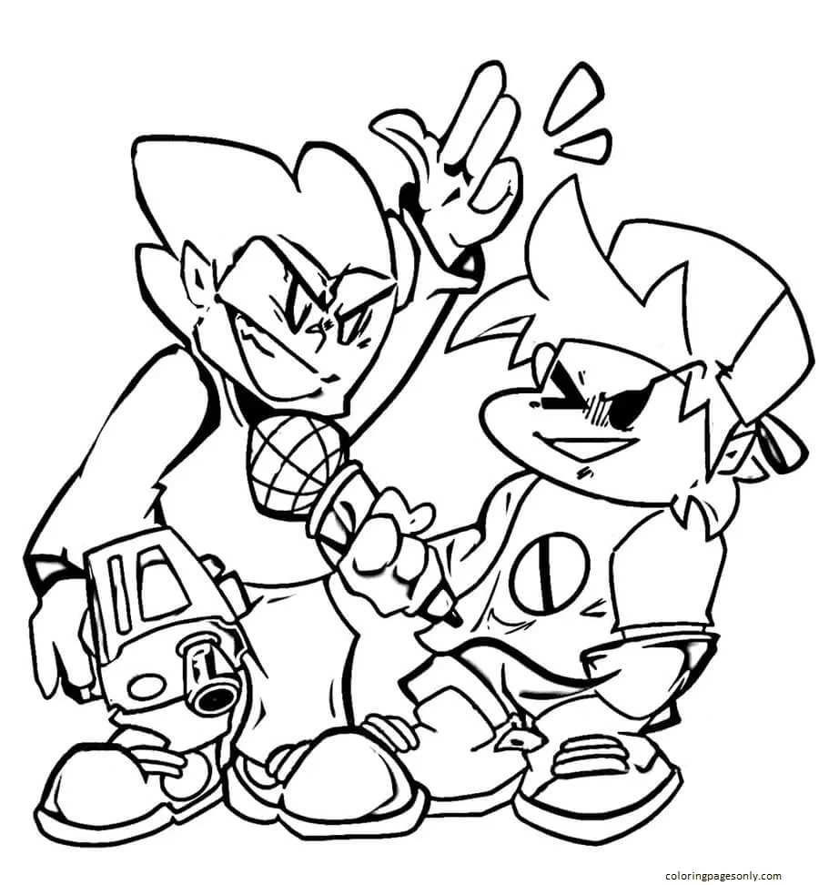 Friday Night Funkin Coloring Pages 94