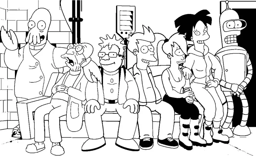 Futurama Ausmalbilder 2