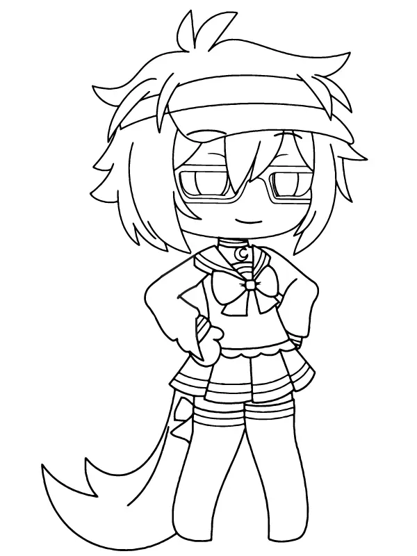 Gacha Nox Para Colorir 5