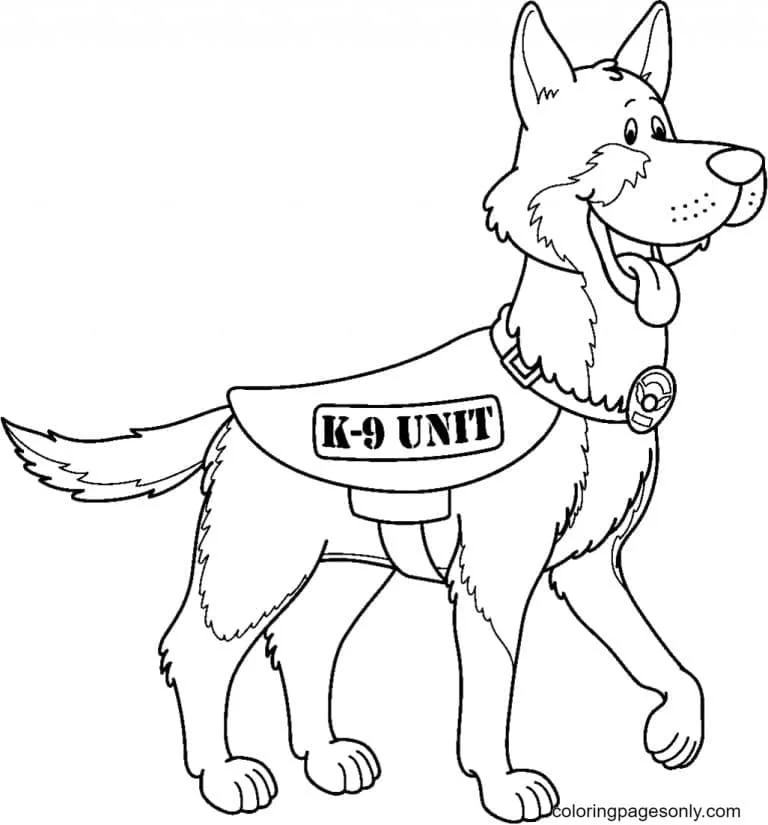 German Shepherd Coloring Pages 25