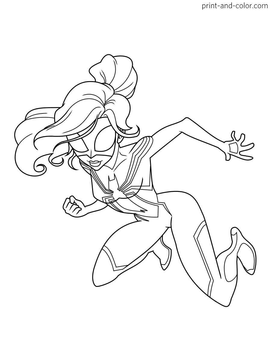 Ghost Spider Coloring Pages 4