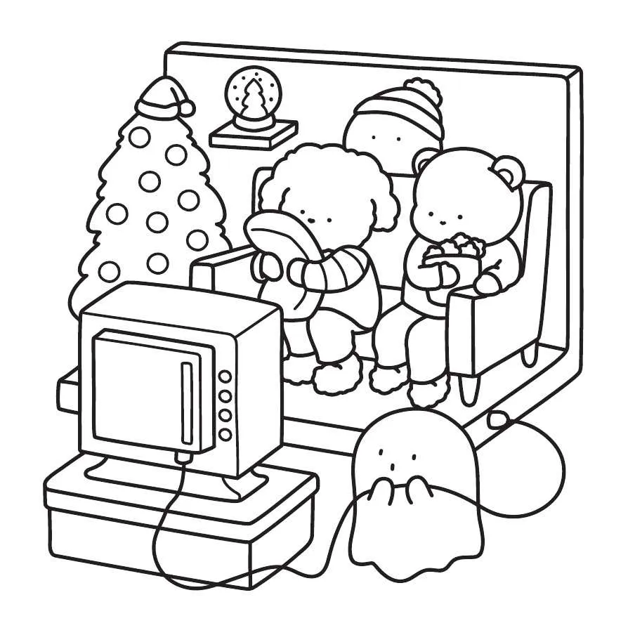 Natal Fantasminha Fofo para Colorear 32