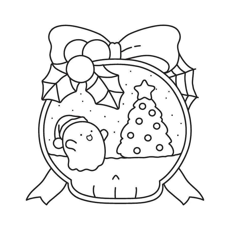 Natal Fantasminha Fofo para Colorear 33