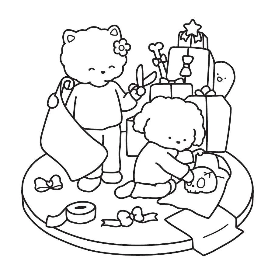 Natal Fantasminha Fofo para Colorear 38