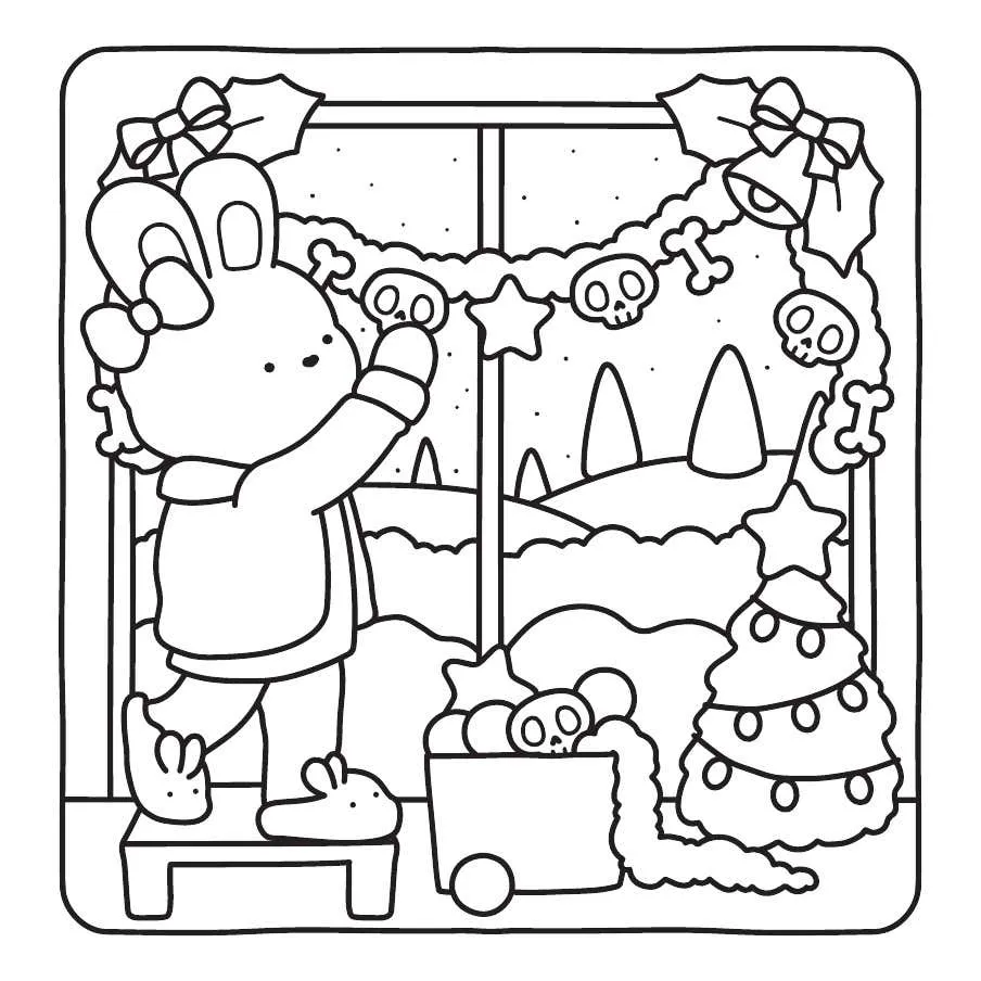 Natal Fantasminha Fofo para Colorear 5